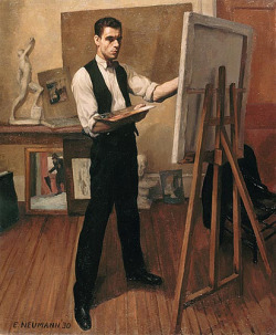 artistandstudio:  Ernst Neumann, Self-portrait, 1930. National