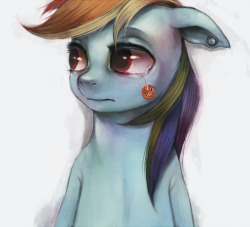 allthecrookedtrees:  Rainbow Dash emulating 無題 by 非 This