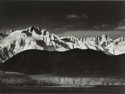 Winter Sunrise, Sierra Nevada, from Lone Pine, California photo