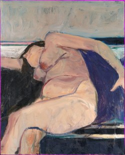 laflaneuse8:  Richard Diebenkorn, Reclining Nude, Pink Stripe,