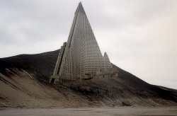 architectureofdoom:  Ryugyong Hotel, Pyongyang, North Korea View