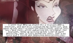 waltdisneyconfessions:  “I love that Meg is (kind of) a villain