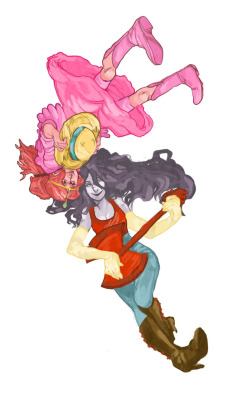 cartilaginousfat:   marceline and bubblegum i’m totally excited
