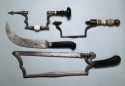  Amputation Instruments: saw, 18th. cent., Lesueur, knife, ca.