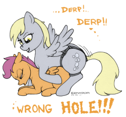 scootalooue:  sparklesintwilight:  Ack! *wince* Derp! Derp!!