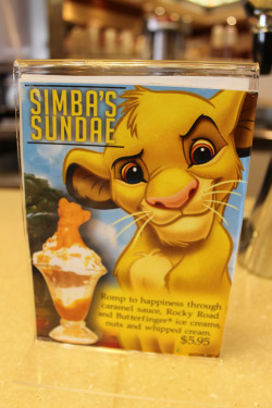 fuckyeahthelionking:  Simba’s Sundae at Disney’s Soda Fountain