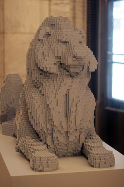 bookish:   Patience or Fortitude rendered in Lego at the New