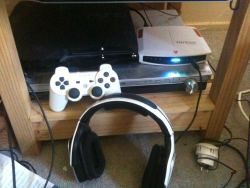 Current setup in use, 120gb slim ps3, tritton ax720, evil controllers