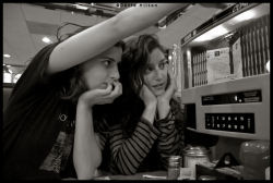 Katlyn Lacoste and Cam Damage…choosing songs at the diner.