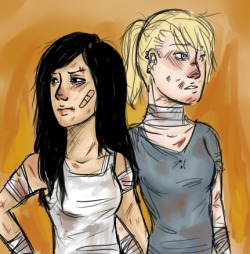 soooo zombie hunters Brittany and Santana? Yep.