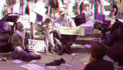 Occupy Philadelphia: Day 1. In 3D.