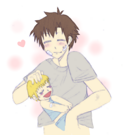 Zatch and Kiyo, one day I’ll finish the lines and color