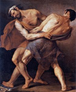necspenecmetu:  Cesare Fracanzano, Two Wrestlers, 1637 
