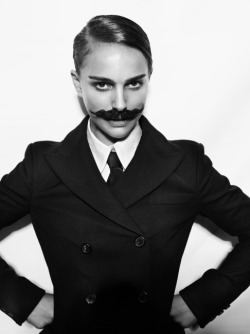 thesuperzappers:  Natalie Portman Mustache lovers! 