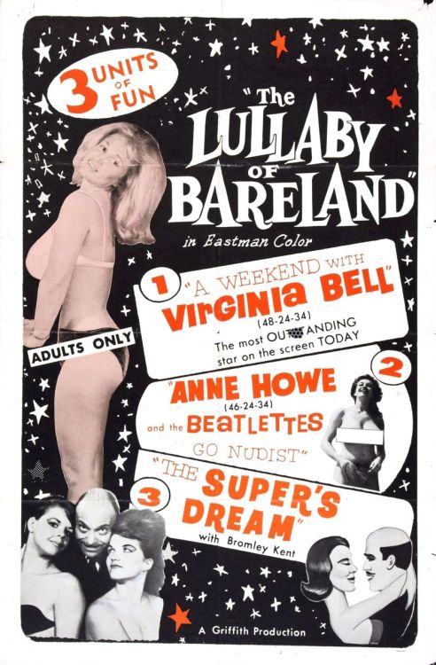 greggorysshocktheater:  Film poster for ‘The Lullaby Of Bareland’ (1964) featuring Virginia Bell and Anne Howe.. Directed by Manuel S. Conde.. 