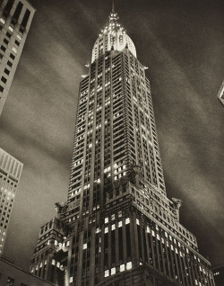 eileenede:  Chrysler at Night by Tom Baril 
