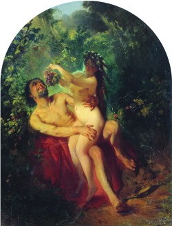 missfolly:  Satyr and Nymph, 1863, by Konstantin Makovsky 