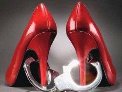 brutalmaster:  Fuck-me heels for Pepperâ€™s feet, cuffs for her slender ankles. 