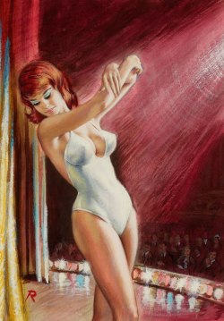 cowsinartclass72:  Showgirl illustration &ndash; by Paul Rader 