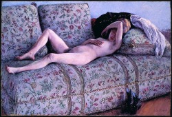darksilenceinsuburbia:  Gustave Caillebotte. Nude on a Couch,