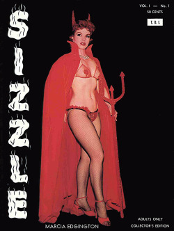 burleskateer:Marcia Edgington graces the cover of ‘SIZZLE’