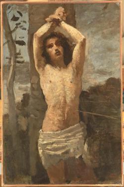 necspenecmetu:  Jean-Baptiste-Camille Corot, Saint Sebastian,