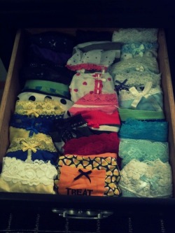 lookwhatsinmypanties: bllix:  This is a photo of my panty drawer.