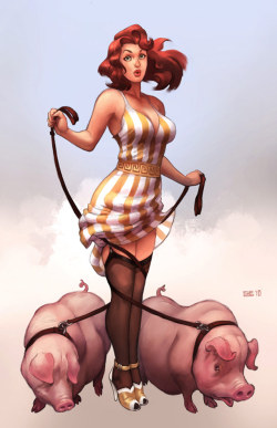 jetbunny:  adriofthedead:  lacarpa:   “Pinups Mythology”