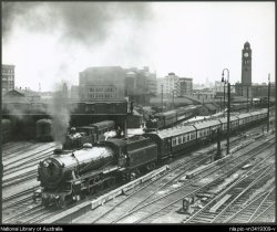 historicaustralia:  [Locomotive], [Caves] express train at Central