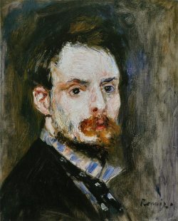 kissenschlacht:  Self-portrait, Pierre-Auguste Renoir, 1875 