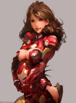 justinrampage:  Iron Man? Nope! Artist Evan Lee decided to change