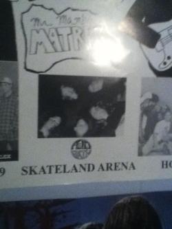 An old poster for a battle of the bands Acid Bath played in Houma.