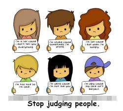 lynnhollyn:  The feeling that you are being judge by people around