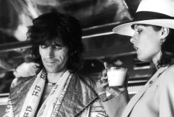 Uschi with Keith Richards, during the Rolling Stones’ 1975