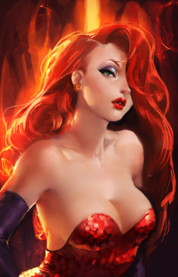 sakimichan:  jessica rabbit *w*  