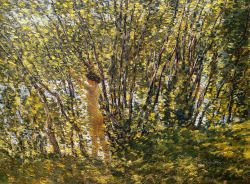 23rd-block:  Frederick Childe Hassam, Nude in Sunlit Wood. 1905