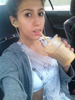 Persimmon smoothie and my shirt says fuck. :)