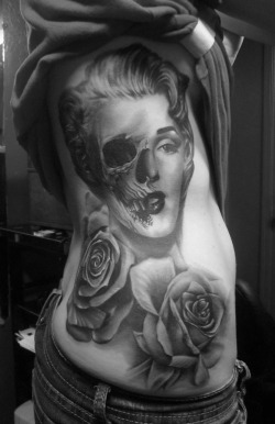 inkdgirls:  my tattoo for Marilyn Monroe. done by Carl Grace