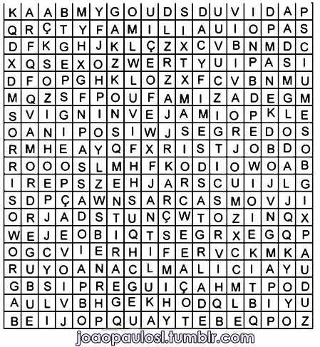 As três primeiras palavras que você encontrar vão te descrever.