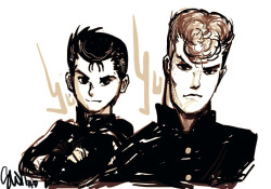 weakatheart:  kuwa and yusuke  I like the style for Kuwabara.