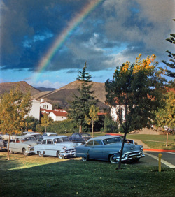 bluepueblo:  Rainbow, Pomona, California (1955) photo via besttravelphotos