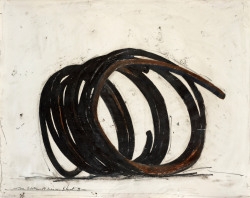 Three Indeterminate Lines mixed media on paper by Bernar Venet,