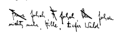  Franz Kafka’s signature in a letter to Milena Jesenská. It