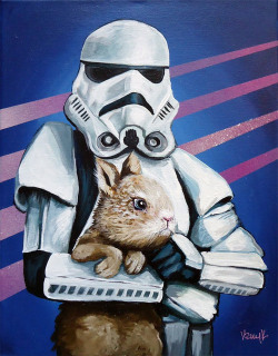 tiefighters:  Star Wars Characters Holding Bunnies  - by Kelly