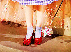  The Ruby Slippers were regular shoes covered with red satin