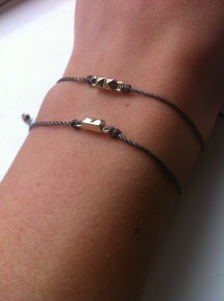 g-loss:  my new braclets :) 