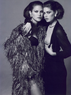 Catherine McNeil and Doutzen Kroes Photography by Peter Lindbergh