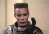 cuntroversy:  Grace Jones attacks British TV host Russell Harty