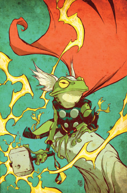 peppermonster:  nerdsoup:  (via Pet Avengers: Thor Frog by *skottieyoung)