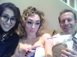 Shenanigans with @LilyLaBeau &amp; @MarkWoodXXX, on set for @NicaNoelle&rsquo;s 7 Year Itch Redux